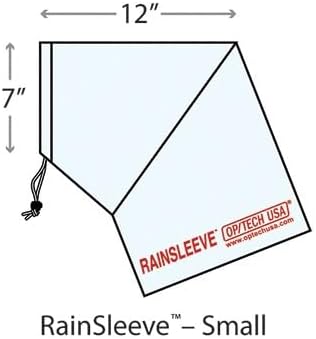 OP/TECH USA Rainsleeve Camera Cover - Clear Rain & Dust Sleeve for Shooting Photos & Video, with Viewfinder Access - Camera Rain Cover, Small, 2 Pack