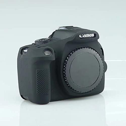 Professional Secure Silicone Camera Case Cover Housing Body Skin for Canon EOS 1500D Rebel T7 Digital SLR Camera (Black)