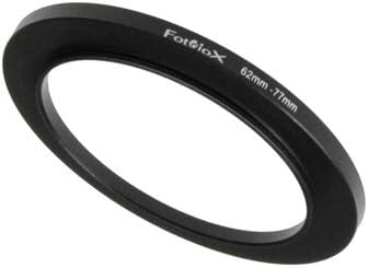 Fotodiox Metal Step Up Ring, Anodized Black Metal 62mm-77mm, 62-77 mm