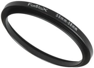 Fotodiox Metal Step Up Ring, Anodized Black Metal 55mm-58mm, 55-58 mm