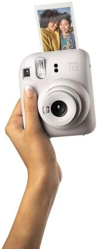 Fujifilm Instax Mini 12 Instant Camera Clay White with Sandisk 32 GB USB Flash Drive + 40 Sheets Fujifilm Instax Mini Film Bundle, Sunshine Photo Microfiber Cleaning Cloth Included...