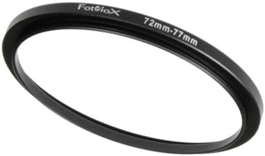 Fotodiox Metal Step Up Ring, Anodized Black Metal 72mm-77mm, 72-77 mm