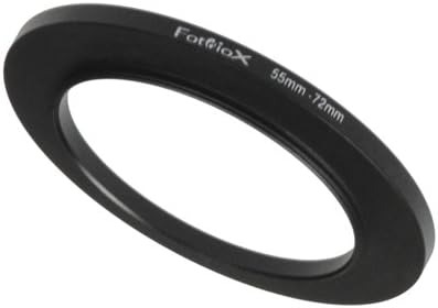 Fotodiox Metal Step Up Ring, Anodized Black Metal 55mm-72mm, 55-72 mm