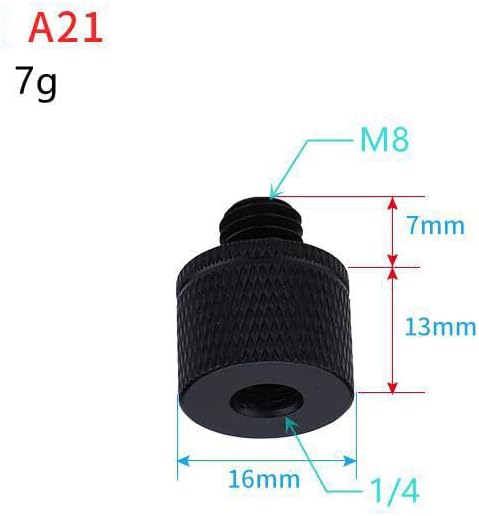 Camera Microphone Quick Release Flash Tripod Adapter Mount Kit Hot Shoe 1/4 to 3/8 M5 M6 M8 Male Female Convertion Thread Screws Series Set for Go pro Insta360 (15 Pcs MS)