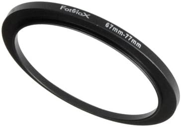 Fotodiox Metal Step Up Ring, Anodized Black Metal 67mm-77mm, 67-77 mm