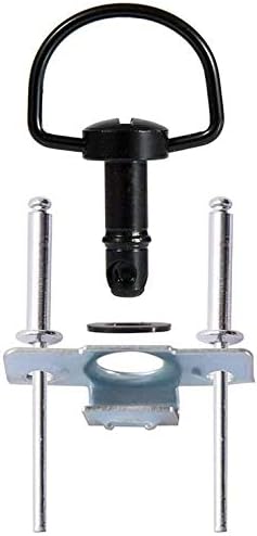 Motorcycle Race Fasteners Quick Release D-Ring 1/4 Turn Race Fairing Fasteners Rivet Type B 19mm (10 Pack) Dark Black