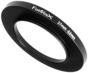 Fotodiox Metal Step Up Ring Filter Adapter, Anodized Black Aluminum 37mm-52mm 37-52 mm