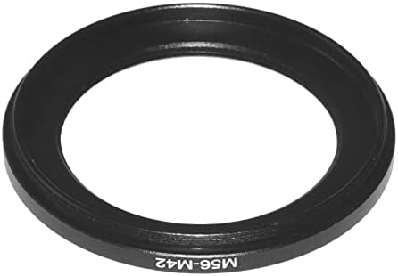 Metal M56 (0.75mm Thread Pitch) to M42 (1mm Thread Pitch) Male to Female Copal No. 3S Shutter 56mm to 42mm M56-M42 Step-Down Coupling Ring Adapter for Lens Filter
