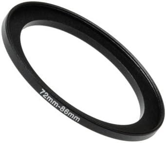Fotodiox Metal Step Up Ring, Anodized Black Metal 72mm-86mm, 72-86 mm