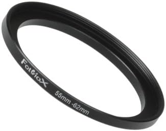 Fotodiox Metal Step Up Ring, Anodized Black Metal 55mm-62mm, 55-62 mm