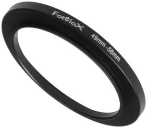 Fotodiox Metal Step Up Ring, Anodized Black Metal 49mm-58mm, 49-58 mm