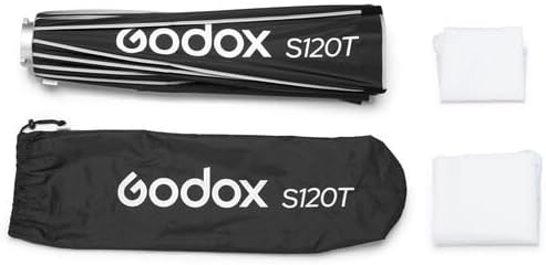 Godox Softbox Godox S120T 120cm/47.3in Quick Release Umbrella Softbox, Bowens Mount with Removable Front and Inner Diffusers for Photography, Live Streaming and Travel