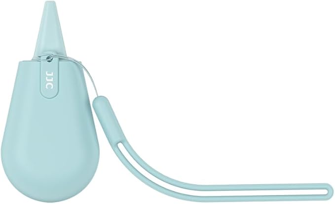 Small Soft Silicone Nozzle Air Blower for Camera Lens Sensor Keyboard Cleaning, Portable Camera Lens Blower with Lanyard for Outdoor Travel Cleaning-Glacier Blue
