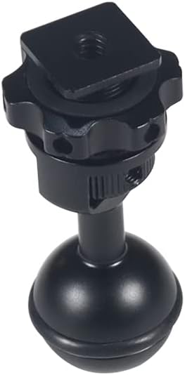 FEICHAO 1 Inch Ball Mount Head Adjustable Adapter with Cold Shoe Base for Underwater Camera Case Video Flash (Kit B)