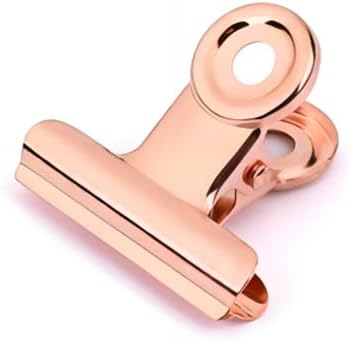 Small Bulldog Clips Rose Gold - Coideal 30 Pcs Mini Metal Binder Bull Clips Hinge Paper Clip Office Clamps for Picture Photos (22mm)