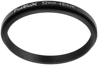 Fotodiox Metal Step Down Ring, Anodized Black Metal 52mm-48mm, 52-48 mm