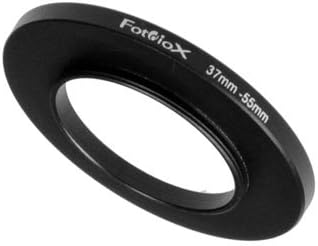 Fotodiox Metal Step Up Ring, Anodized Black Metal 37mm-55mm, 37-55 mm