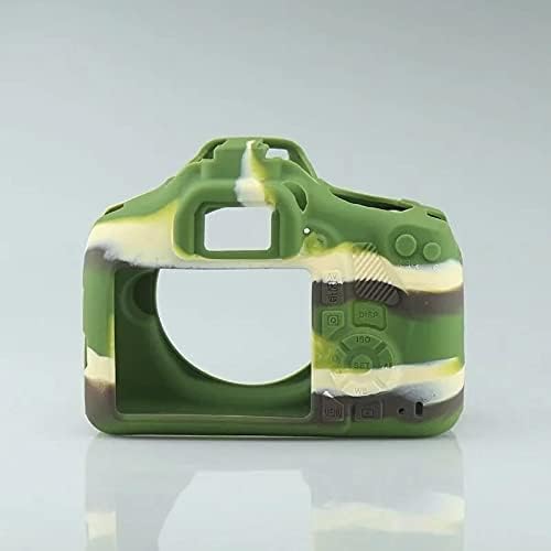 Professional Secure Silicone Camera Case Cover Housing Body Skin for Canon EOS 1500D Rebel T7 Digital SLR Camera (Camouflage)