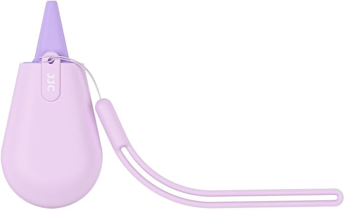 Small Soft Silicone Nozzle Air Blower for Camera Lens Sensor Keyboard Cleaning, Portable Camera Lens Blower with Lanyard for Outdoor Travel Cleaning-Lilac