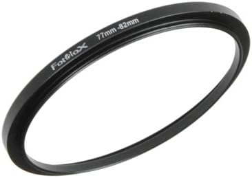 Fotodiox Metal Step Up Ring, Anodized Black Metal 77mm-82mm, 77-82 mm