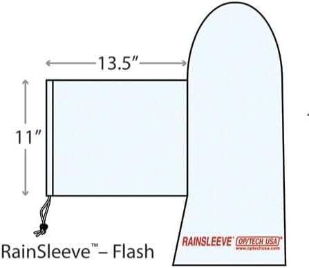OP/TECH USA Rainsleeve Camera Cover - Clear Rain & Dust Sleeve for Shooting Photos & Video, with Viewfinder Access - Camera Rain Cover, Flash, 2 Pack