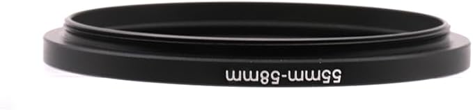 55-46/49/52/58/62/67/72/77mm Step Up & Step Down Filter Ring Adapter for Camera ND/UV/CPL (55-58mm)