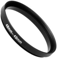 Fotodiox Metal Step Up Ring, Anodized Black Metal 48mm-49mm, 48-49 mm