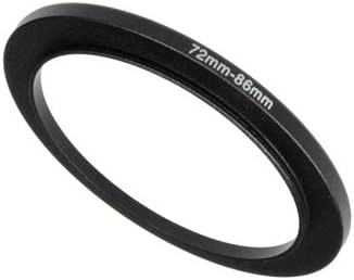 Fotodiox Metal Step Up Ring, Anodized Black Metal 72mm-86mm, 72-86 mm