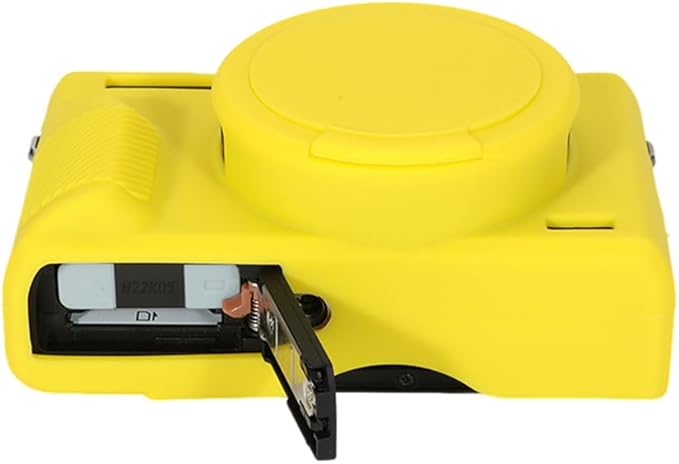 STSEETOP Camera Case for Canon PowerShot G7X Mark III - Protective Silicone DSLR Skin with Lens Cover, Detachable Cage, Shockproof, Dustproof (Yellow)