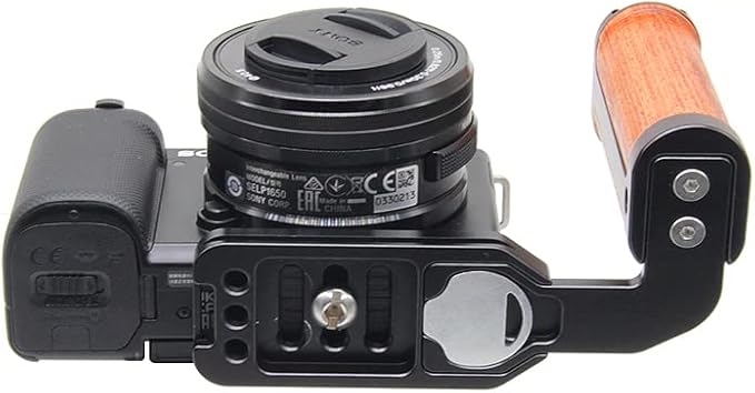 Micro Single Camera Universal Side Handle Vertical Shooting L Plate Bracket with Cold Shoe for Microphone LED Light