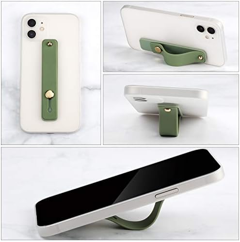 Weewooday 12 Pcs Phone Grip Strap Telescopic Finger Strap Bracket Portable Phone Finger Kickstand Handle Grip Holder(Soft Colors)