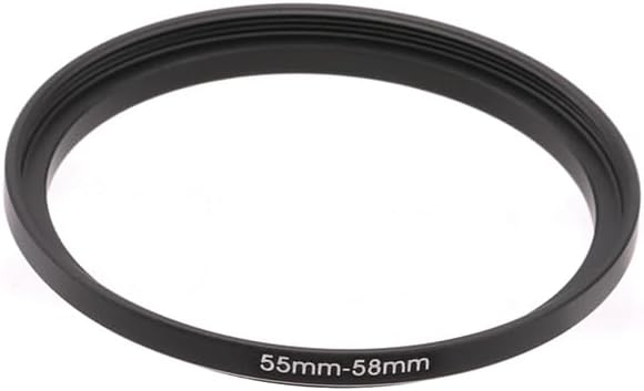 55-46/49/52/58/62/67/72/77mm Step Up & Step Down Filter Ring Adapter for Camera ND/UV/CPL (55-58mm)