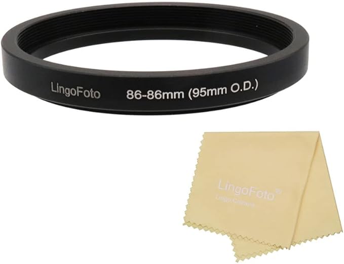 Matte Box Adapter Rings, Lens Adapter 46/49/52/55/58/62/67/72/77/82/86-86mm Step up Ring for 95mm OD Matte Box LingoFoto (86-86/95mm)