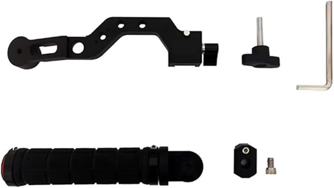 Bracket Stand Cell Phone Stabilizer Carrying Pot Handle Accessory Compatible with Hohem MT2 M6 with 1/4 3/8 Mounting Hole Cold Shoe Mount (Round Handle)