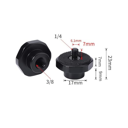 2 Pack Camera Tripod 1/4 to 3/8 Adapter 3/8"-16 to 1/4"-20 Adapter Converter for Camera Tripod Head Photography Light Stand Camera Desk Mount Mini Ball Head Quick Release Plate Ballhead