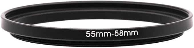 55-46/49/52/58/62/67/72/77mm Step Up & Step Down Filter Ring Adapter for Camera ND/UV/CPL (55-58mm)