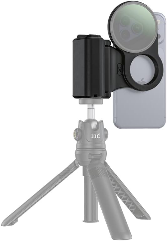 JJC Magnetic 67mm Filter Mount with Phone Camera Grip Kit, Compatible with iPhone 17 16 15 14 Pro Max, with Remote Control & 1/4" Tripod Screw for Vlogging Video Recording Mobile Filmmaking