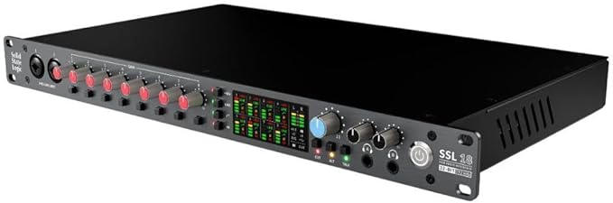 Solid State Logic SSL 18 26-In and 28-Out USB Audio Interface with 4K Analogue Enhancement, Alternative Speaker Switching, and 10 Balanced Line Outputs (Black)