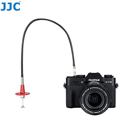 JJC 40cm Red Mechanical Cable Shutter Threaded Release, Bulb-Lock Design for Long Exposure, fits Fuji XT1 XT2 XT3 XT4 X100T Leica M6 M7 M8 Sony RX1 Nikon Df F4 FM2 F3 FE FM3a F80