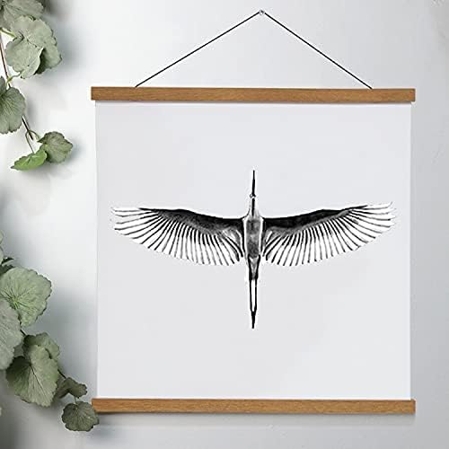 SweeHome Poster Hanger - 18 Inch Magnetic Frame for 10x18, 12x18, 18x24 Pictures, Photos, Maps, Canvas Artwork and Scrolls (Natural)