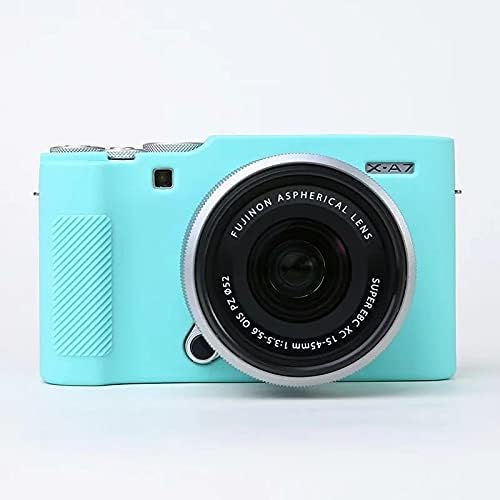 Professional Secure Silicone Camera Case Cover Housing Body Skin for Fujifilm Fuji X-A7 XA7 XA 7 Mirrorless Digital Camera (Light Blue)