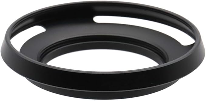 43mm Hollow Lens Hood 43mm Screw in Curved Vented Lens Hood 43mm Metal Lens Hood for 43mm Lens Hood Wide(Black)