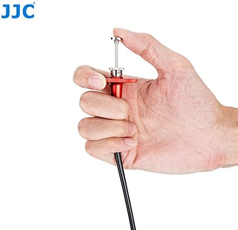 JJC 40cm Red Mechanical Cable Shutter Threaded Release, Bulb-Lock Design for Long Exposure, fits Fuji XT1 XT2 XT3 XT4 X100T Leica M6 M7 M8 Sony RX1 Nikon Df F4 FM2 F3 FE FM3a F80
