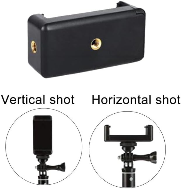 Reflex Camera Smartphone Clip Holder Clamp for Tripod & Monopod - Universal 1/4" Adapter, Secure Smartphone Mount, Adjustable Bracket for Photography and Video Accessories