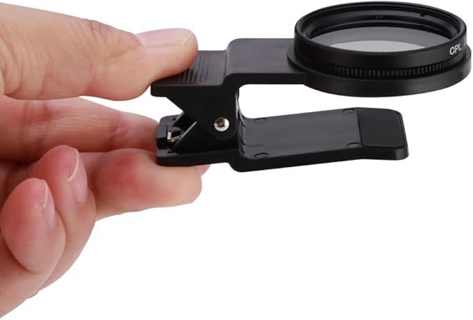 37mm CPL Phone Filter - Circular Polarizer Lens, Includes CPL Lens and Clip