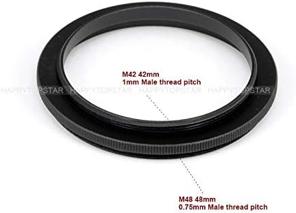Metal M42 to M48 Male to Male 42mm to 48mm M42-M48 Step-Up Coupling Ring Adapter for Lens Filter Telescope