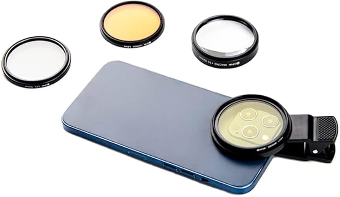 Orphek Extra Wide Coral Lens – Kit for DSRL 52mm and All Smartphones – 4 Included: Macro, CPL 52mm Polarized, 15,000k Orange, 20,000k Yellow – Lens Made of Glass – for Better Photography!