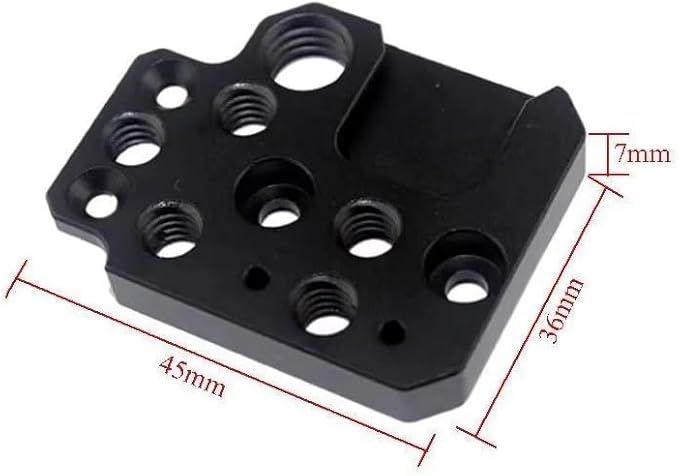 Gimbal Stabilizer Side Extension Plate with Cold Shoe 3/8'' 1/4'' Thread Screw Mount Plate Adapter for DJI Ronin RS 3 Mini RS 4 Pro RSC2 DSLR Cinema Camera Stabilizer Native Vertical Shooting