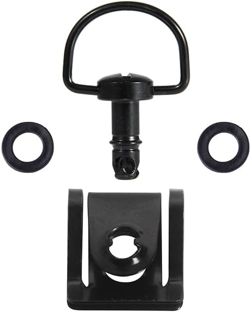 Motorcycle Race Fasteners Quick Release D-Ring 1/4 Turn Race Fasteners Clip Style Type C (Dark Black (Black Clips), 17mm)