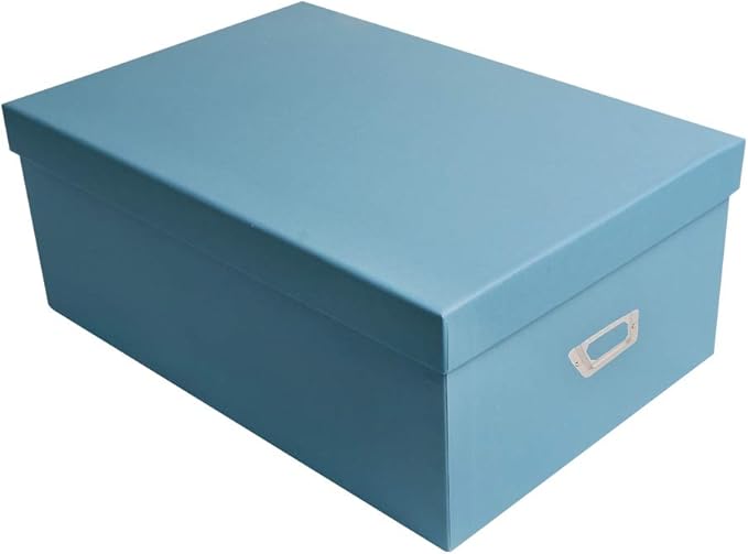 novelinks Photo Case 4" x 6" Photo Storage Box, 10 Inner Picture Storage Containers & Photo Organizer Cases, Portable Photo Craft Keeper for Photos, Crafts, Cards (Sky Blue)